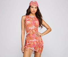 Bohemian Dreams Ruched Paisley Print Swim Coverup - Lady Occasions