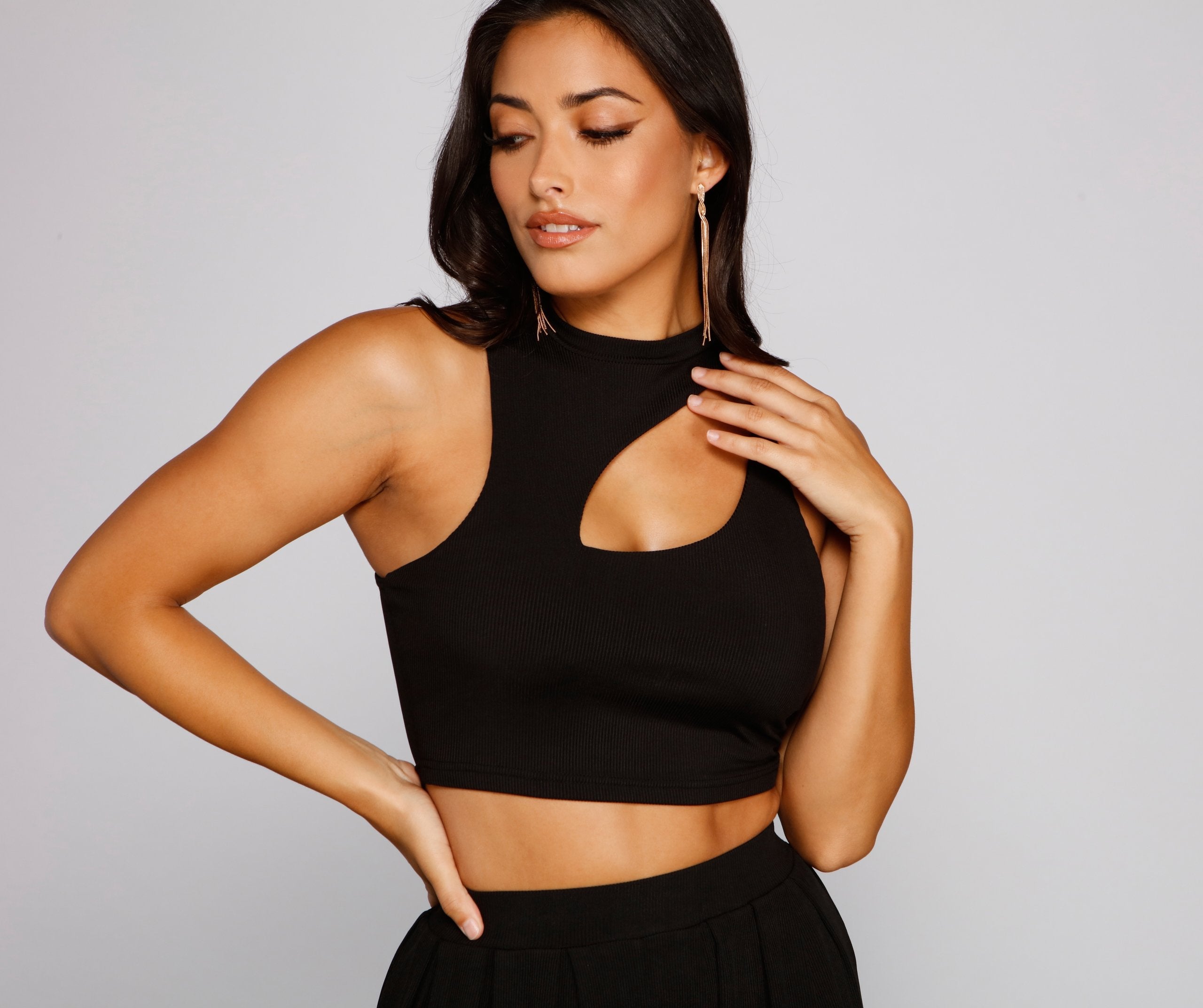 Vacay Vibes Cutout Crop Top - Lady Occasions