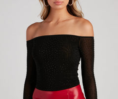 Make It Shine Off-The-Shoulder Top - Lady Occasions