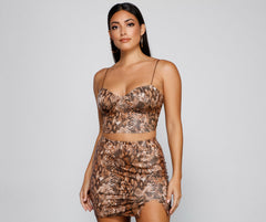Irresistibly Chic Snake Print Bustier - Lady Occasions
