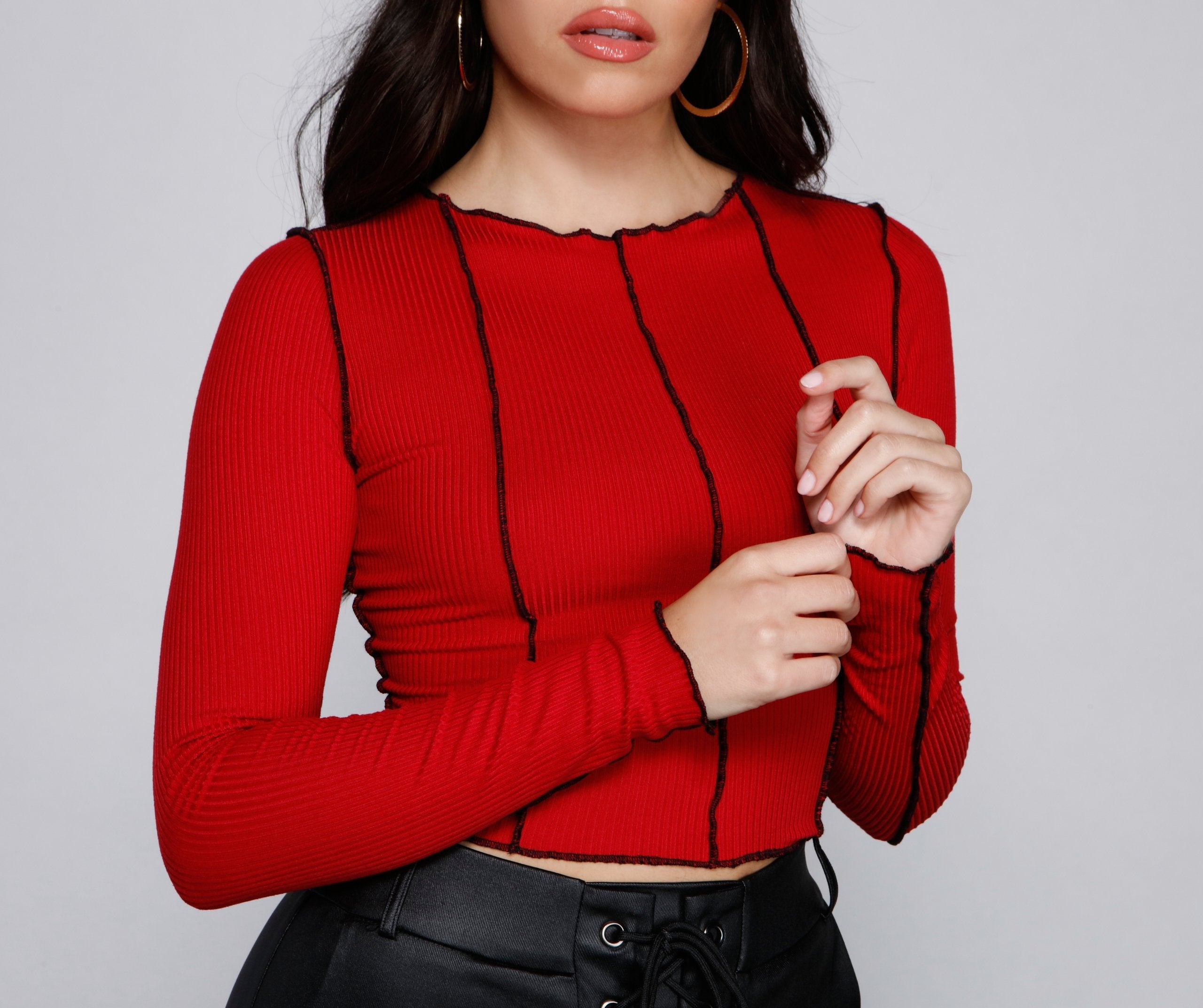 Keepin' Knit Trendy Crop Top - Lady Occasions