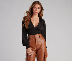 Bring The Drama Puff Sleeve Bodysuit