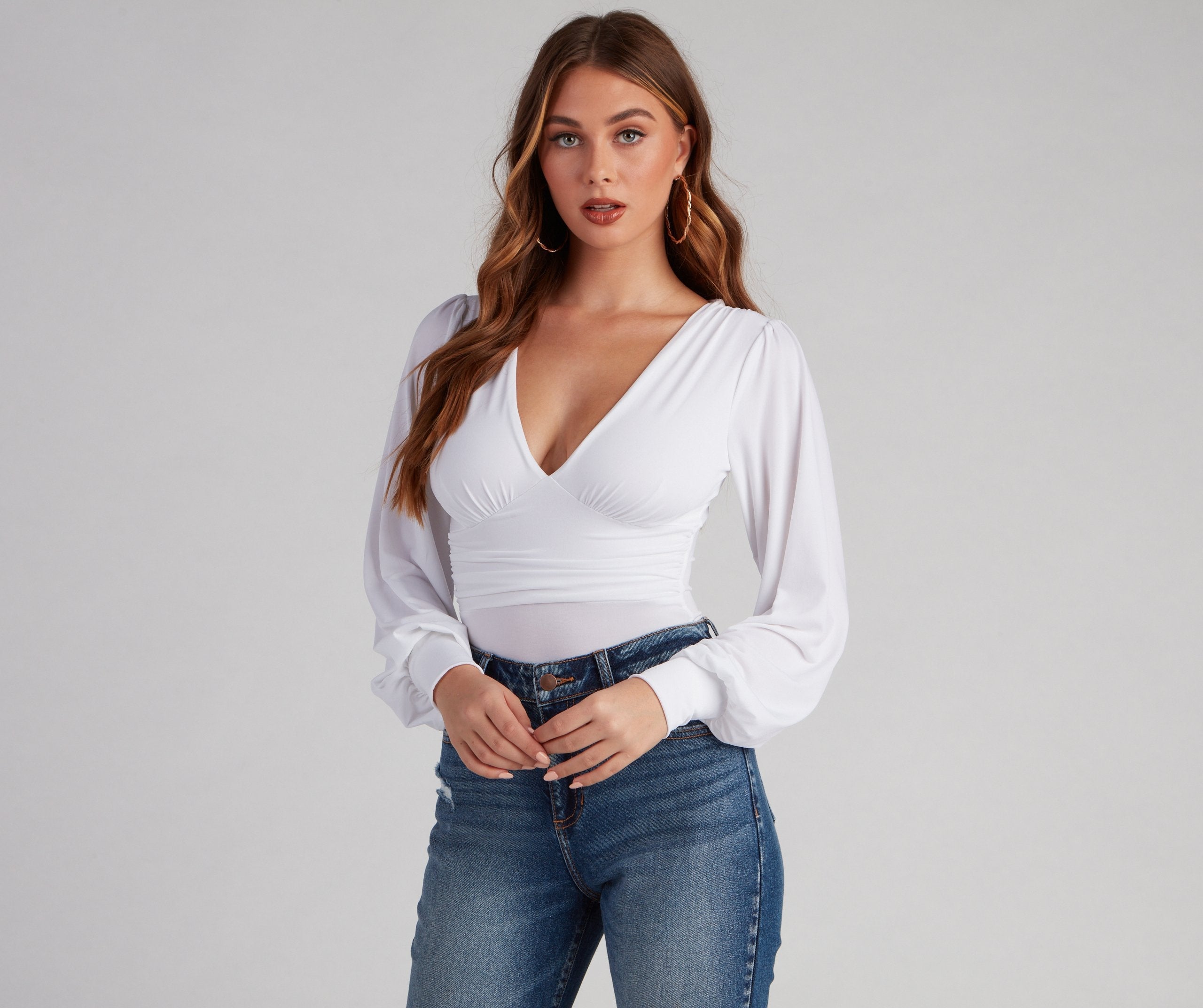 Bring The Drama Puff Sleeve Bodysuit