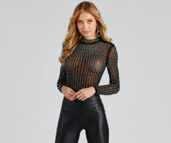 Bling The Glamour Mesh Bodysuit - Lady Occasions