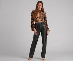 On The Prowl Leopard Keyhole Top - Lady Occasions