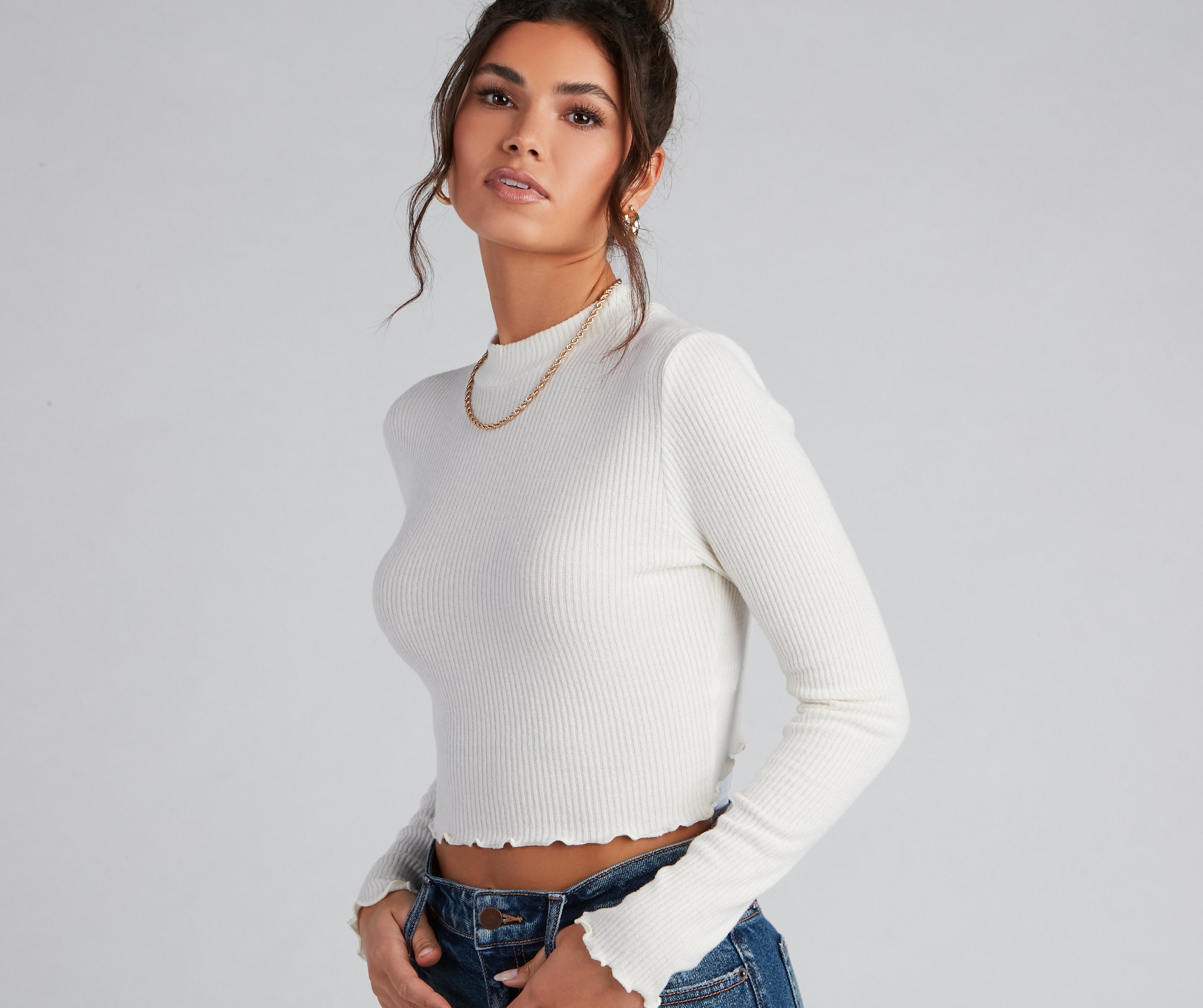 All About Knit Crop Top - Lady Occasions