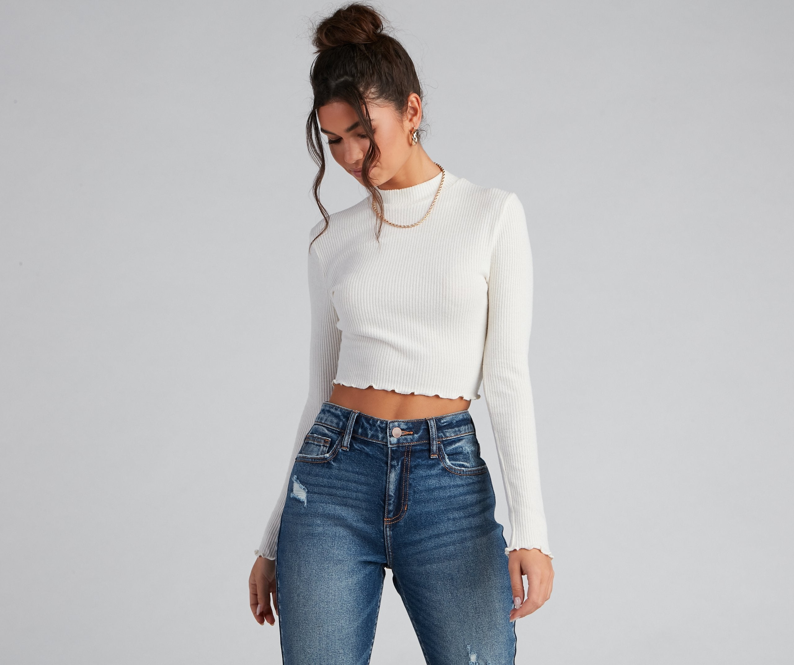 All About Knit Crop Top - Lady Occasions