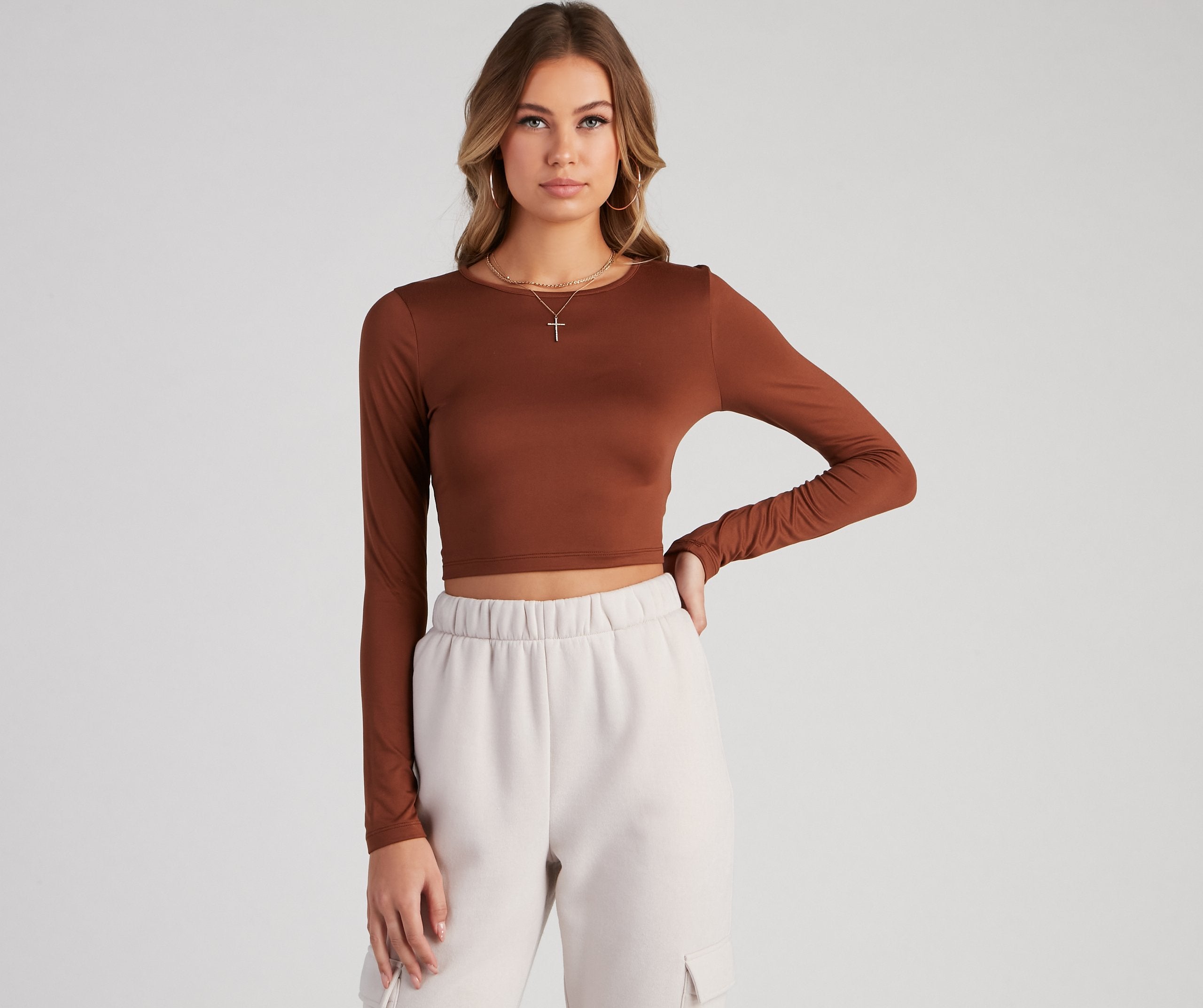 The Basic Crew Knit Top - Lady Occasions