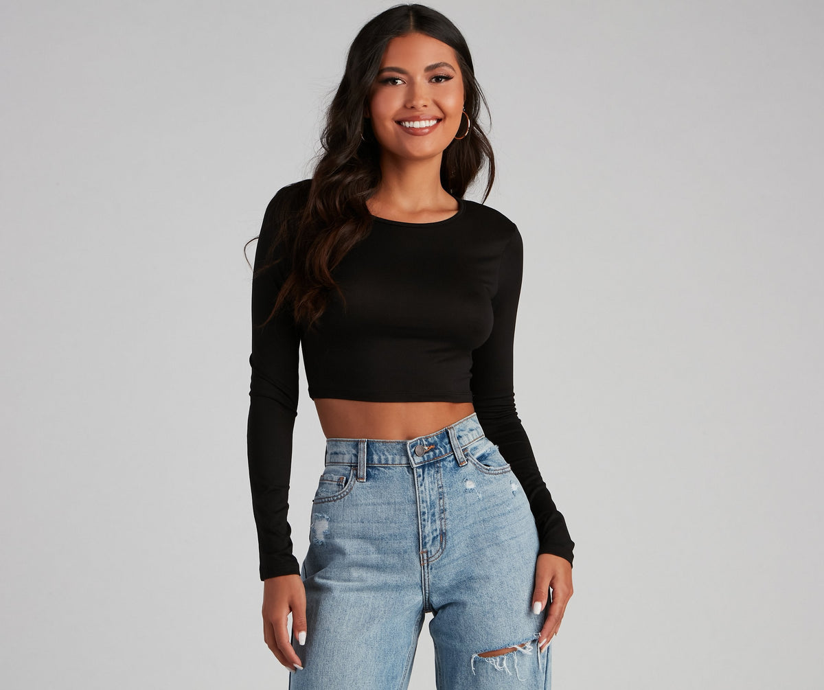 The Basic Crew Knit Top - Lady Occasions