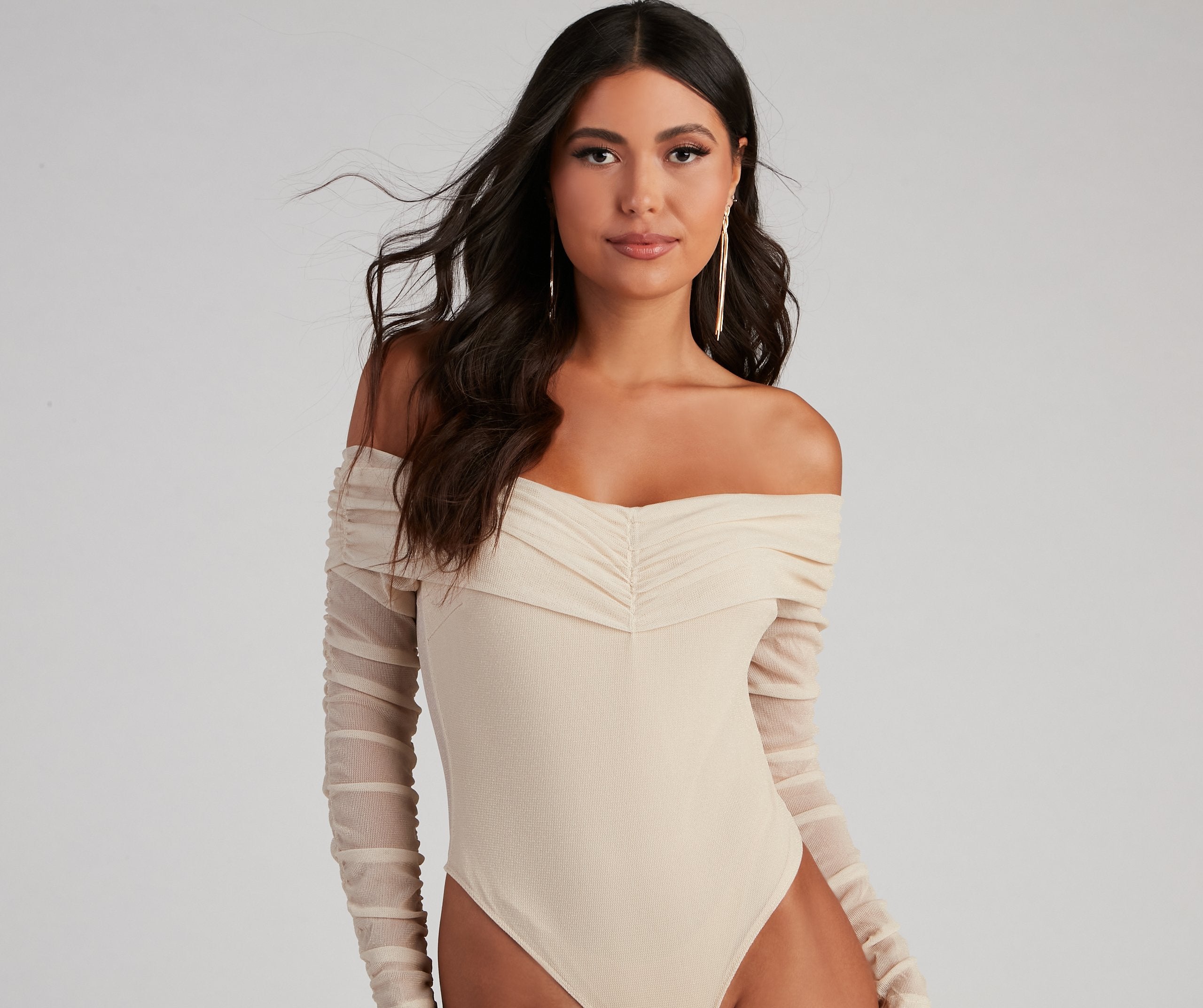 Keeping Knit Glam Glitter Bodysuit - Lady Occasions