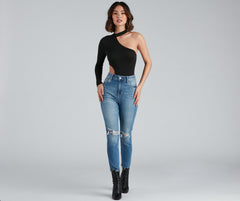 Sultry Cutouts Fitted Bodysuit - Lady Occasions