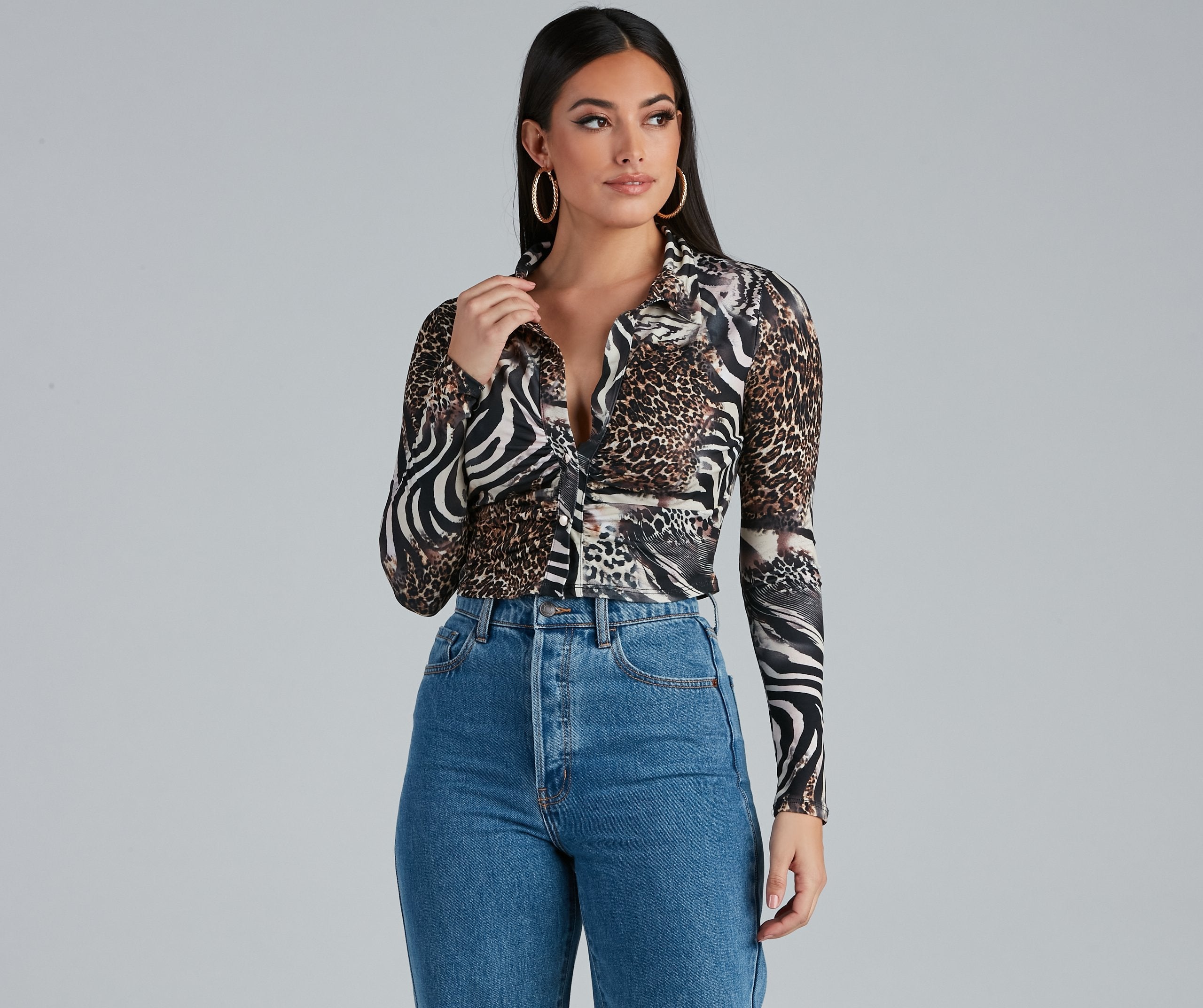 Wild Thing Animal Print Top - Lady Occasions