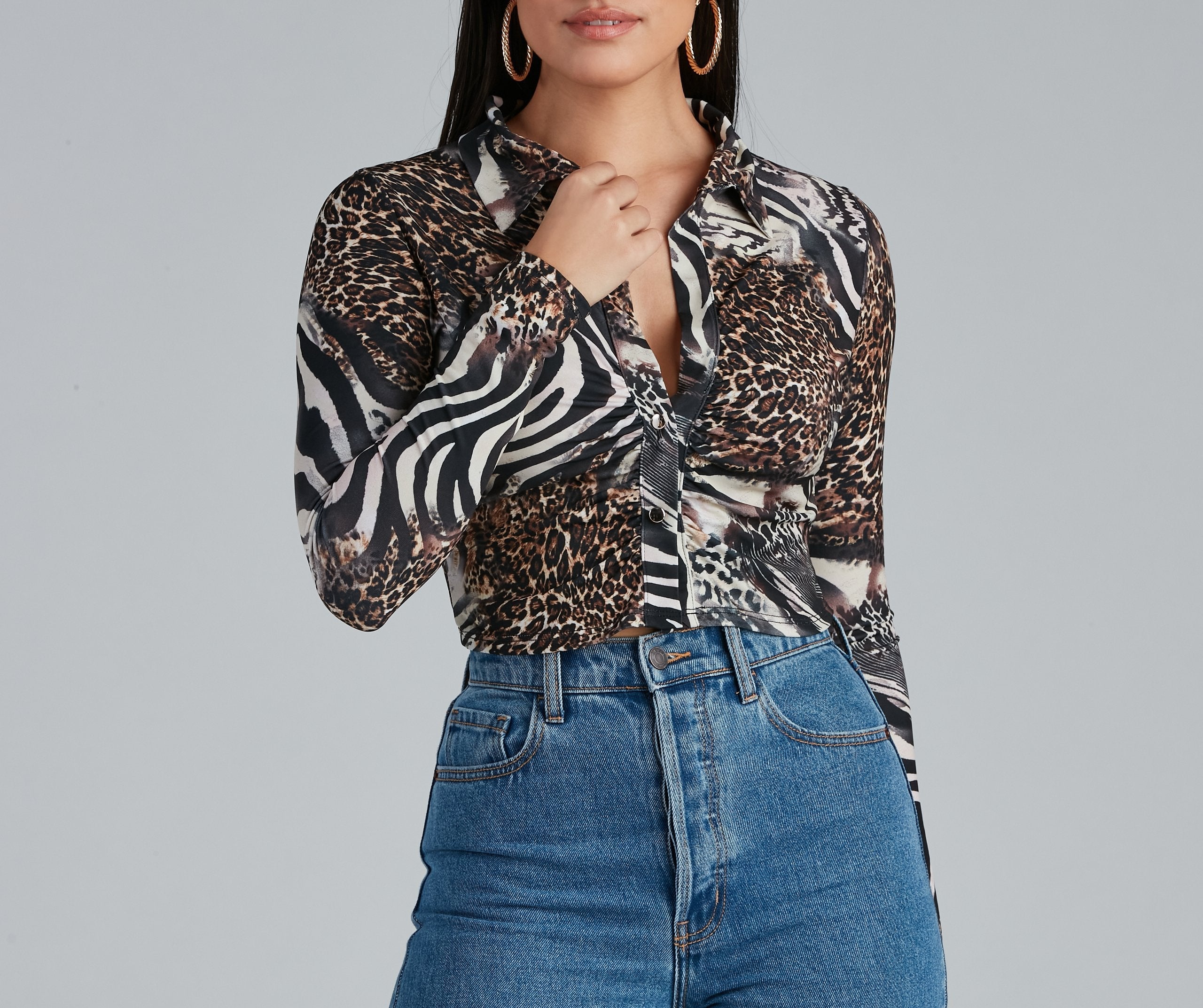 Wild Thing Animal Print Top - Lady Occasions