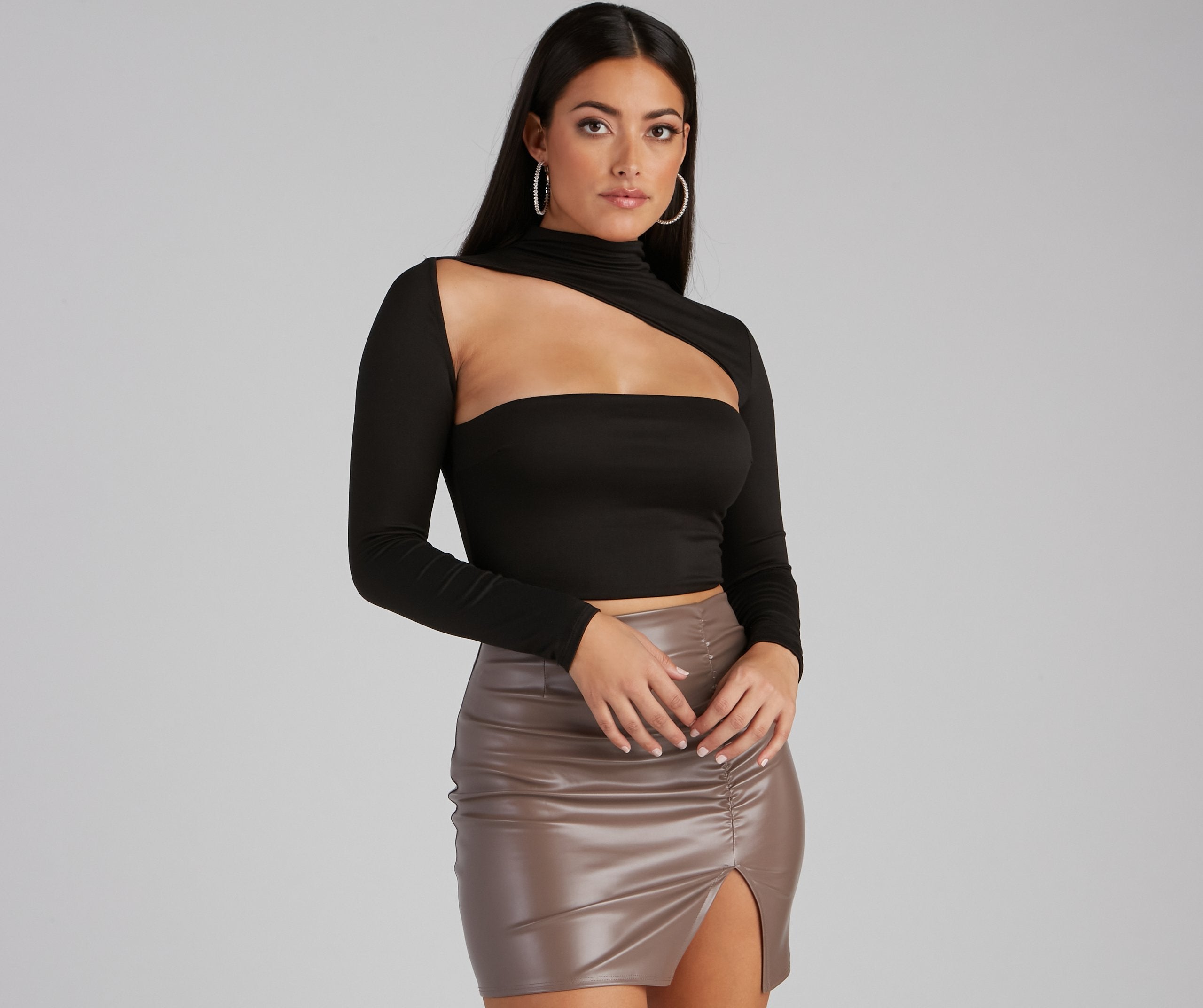 Make It Bold Cutout Crop Top - Lady Occasions