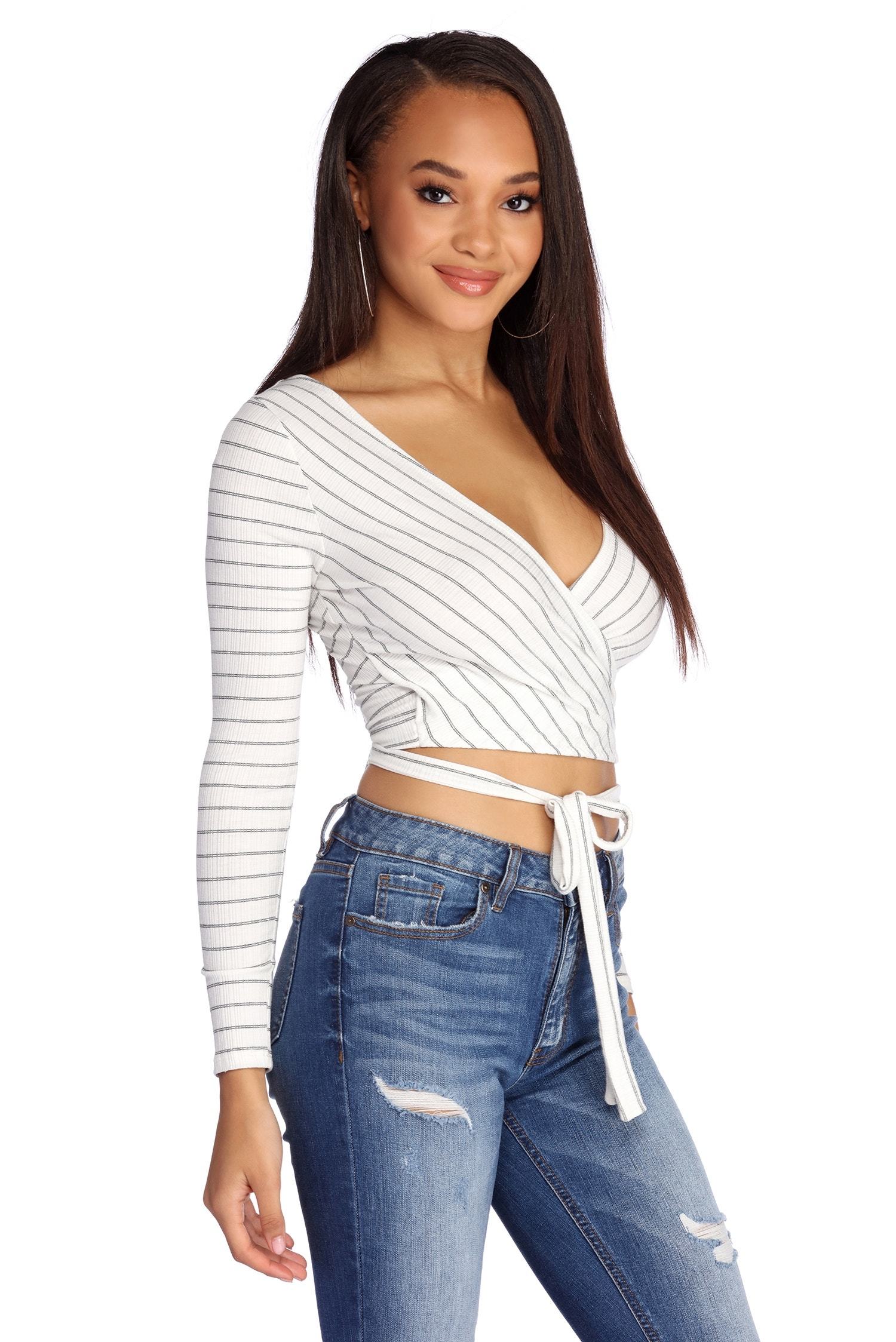 Wrap On It Crop Top - Lady Occasions