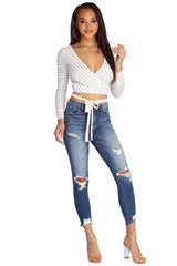 Wrap On It Crop Top - Lady Occasions