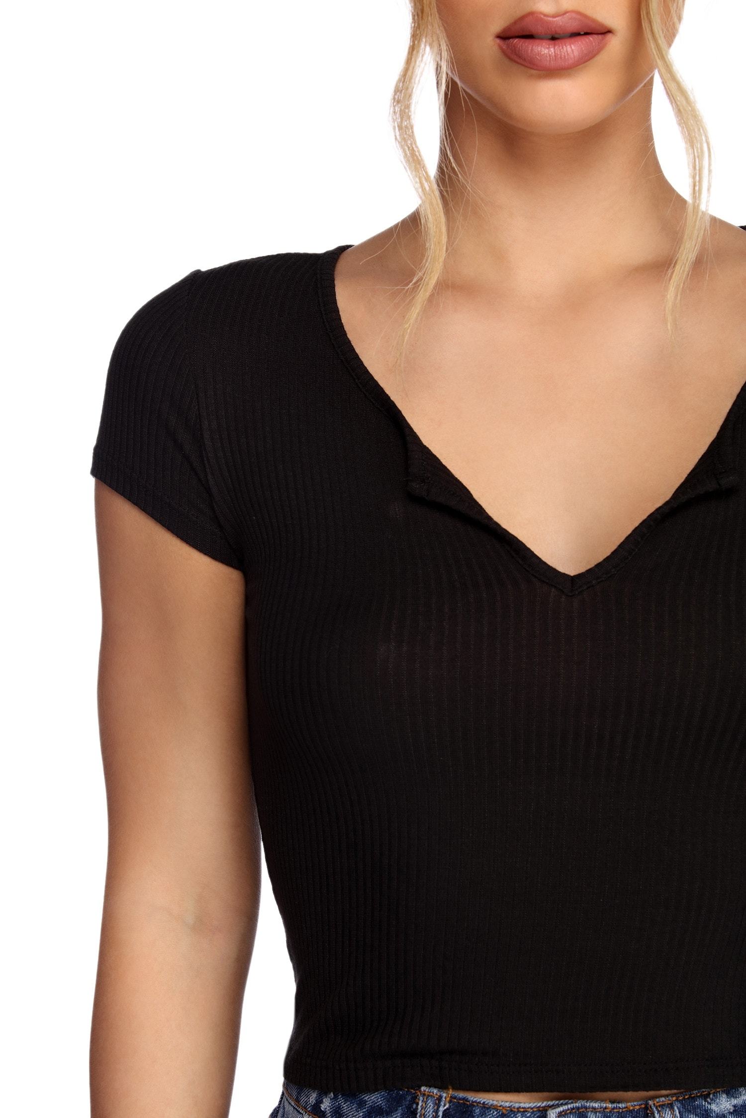 Back To Basics Ribbed Top - Lady Occasions