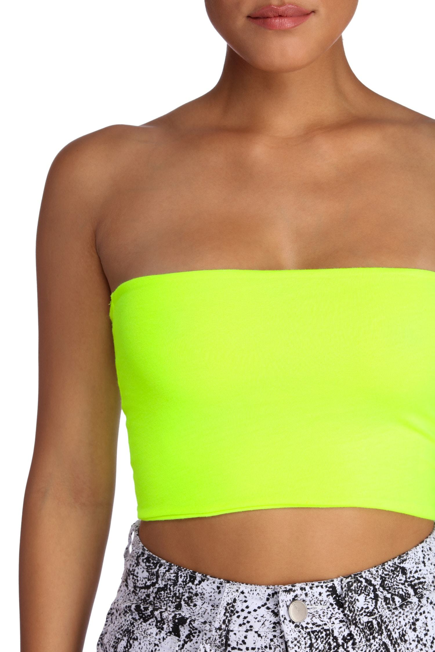 Basic Cropped Tube Top - Lady Occasions