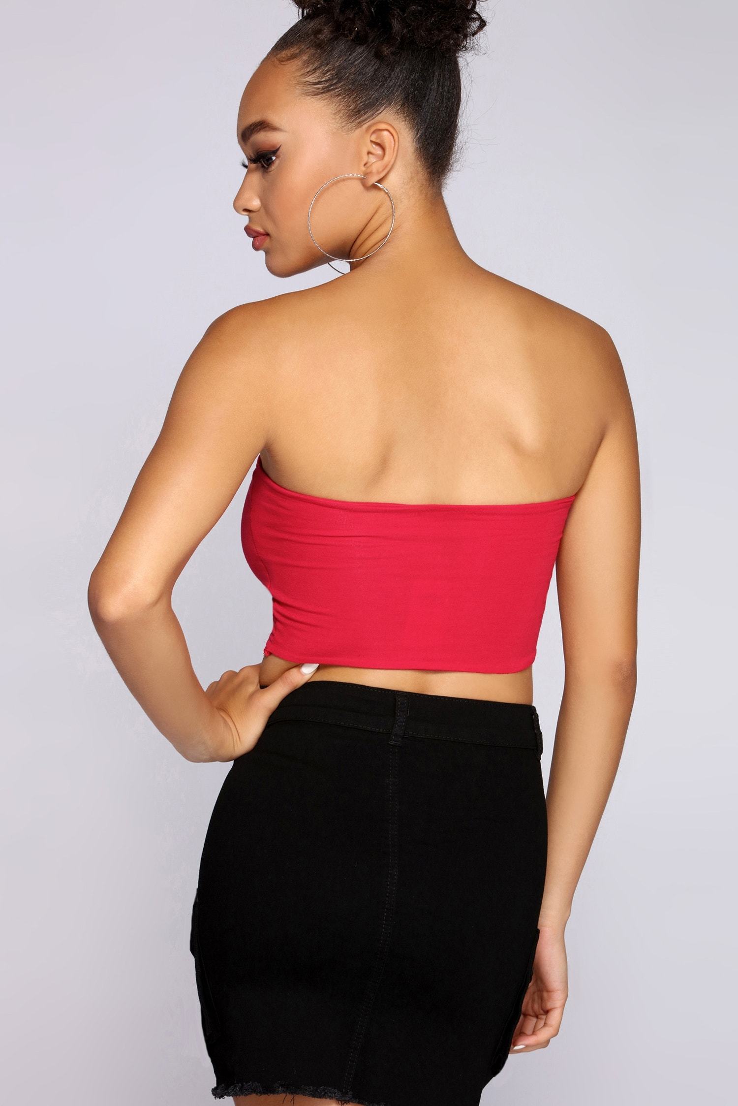 Basic Cropped Tube Top - Lady Occasions