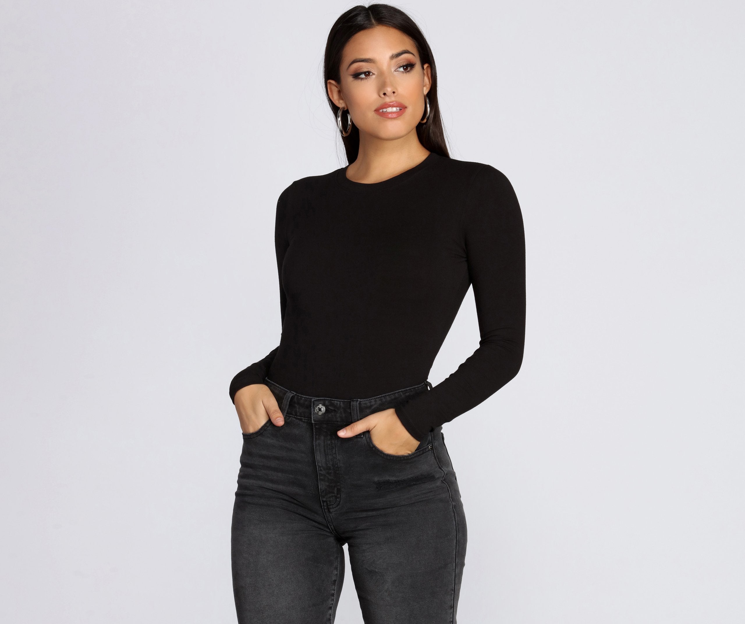 Not Your Basic Long Sleeve Bodysuit - Lady Occasions