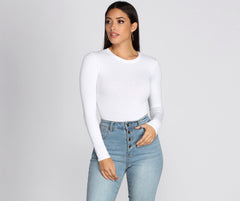 Not Your Basic Long Sleeve Bodysuit - Lady Occasions