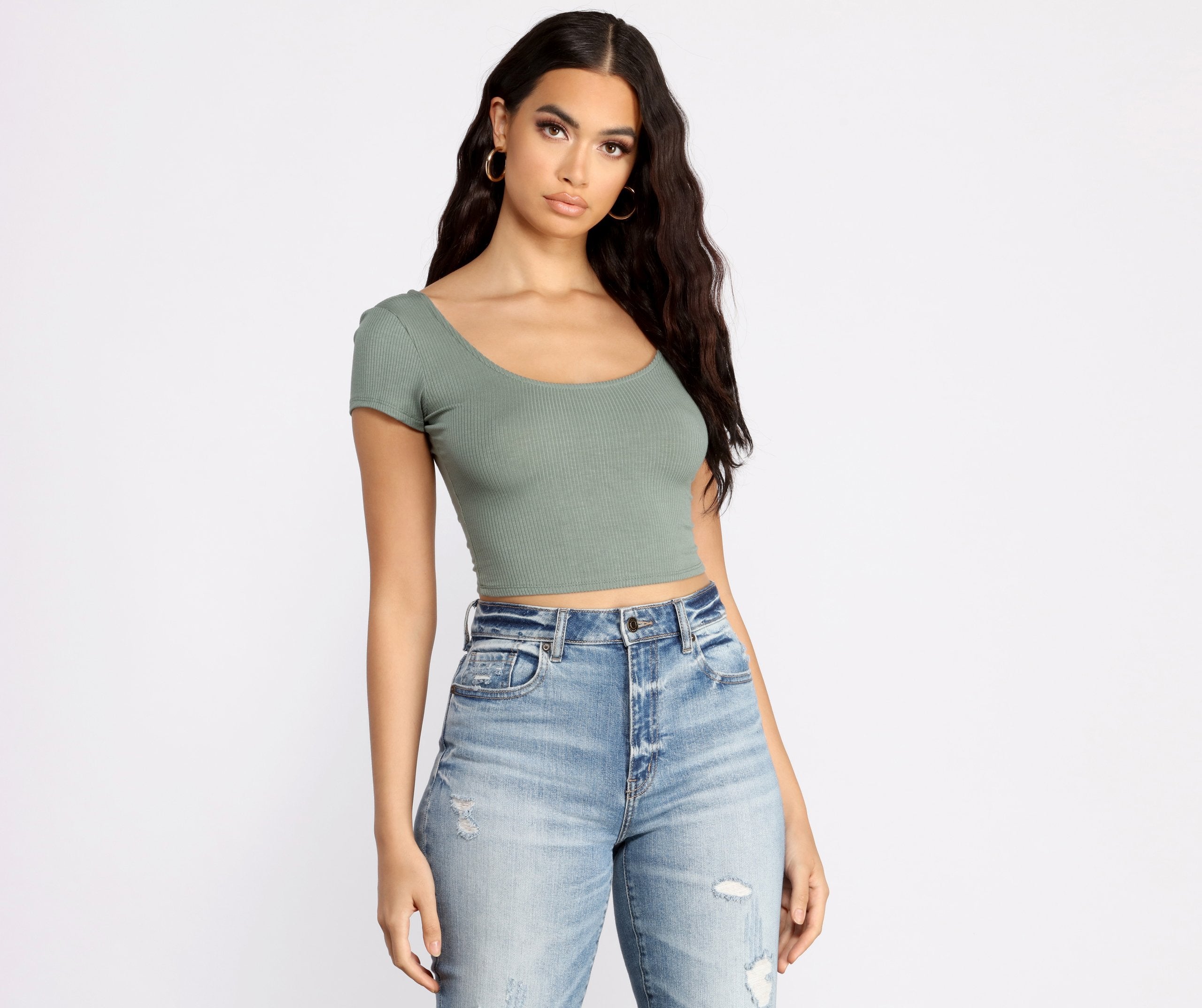 Sassy Strappy Back Cropped Tee - Lady Occasions