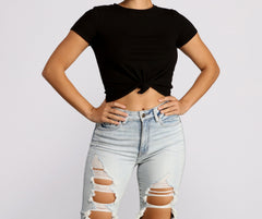 Knot So Basic Crop Top - Lady Occasions