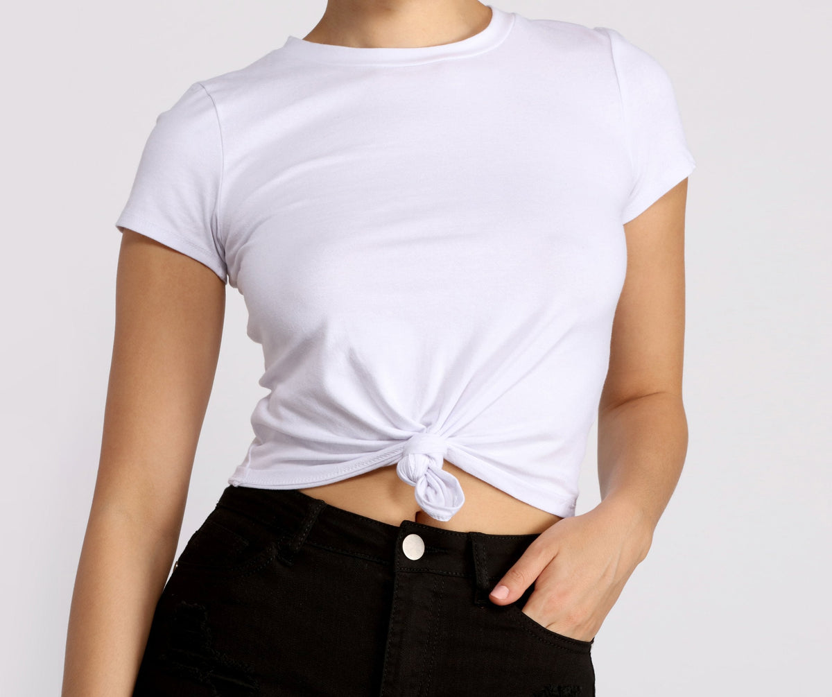 Knot So Basic Crop Top - Lady Occasions