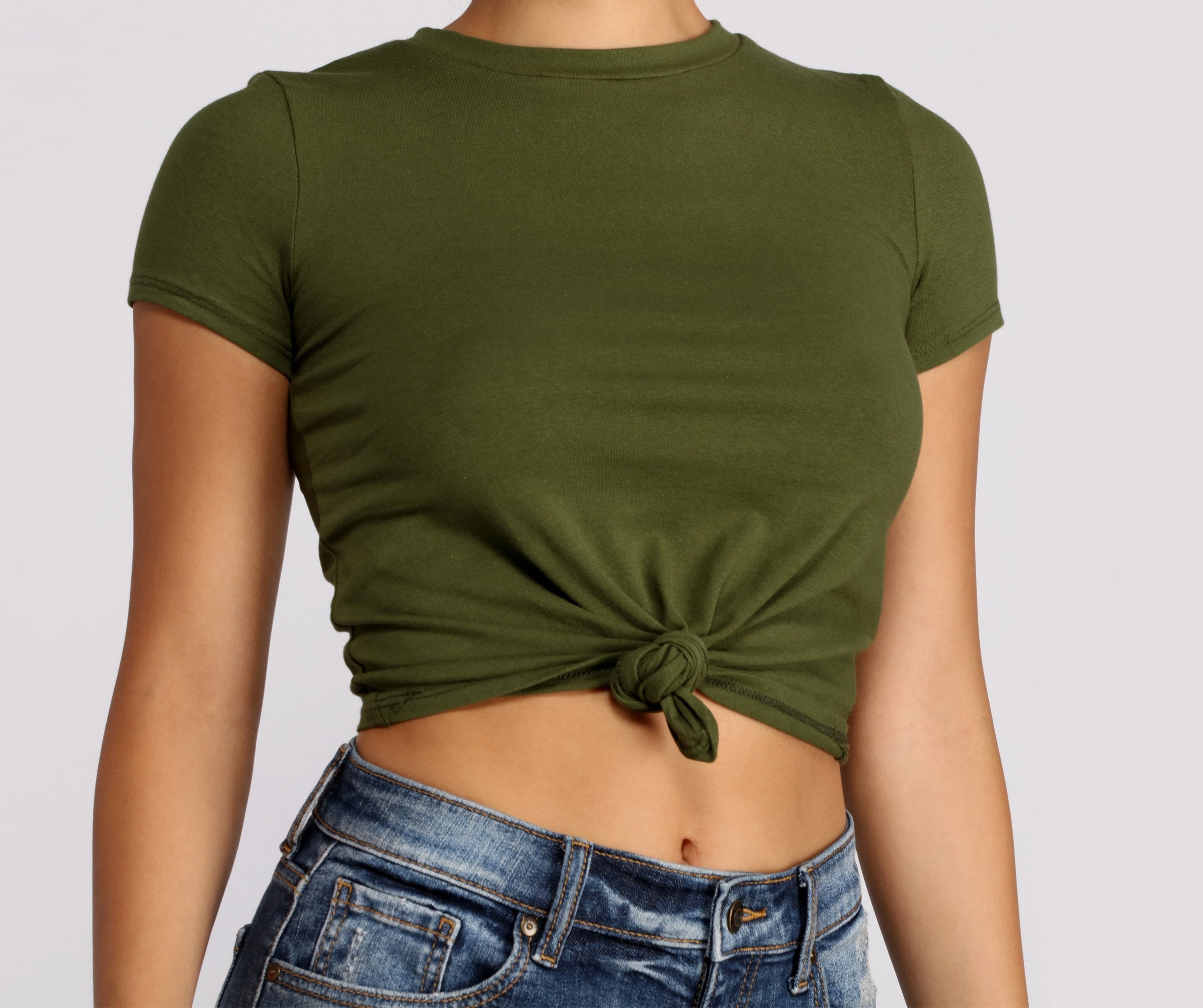 Knot So Basic Crop Top - Lady Occasions