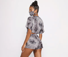 Tie Dye Dolman Sleeve Crop Top - Lady Occasions