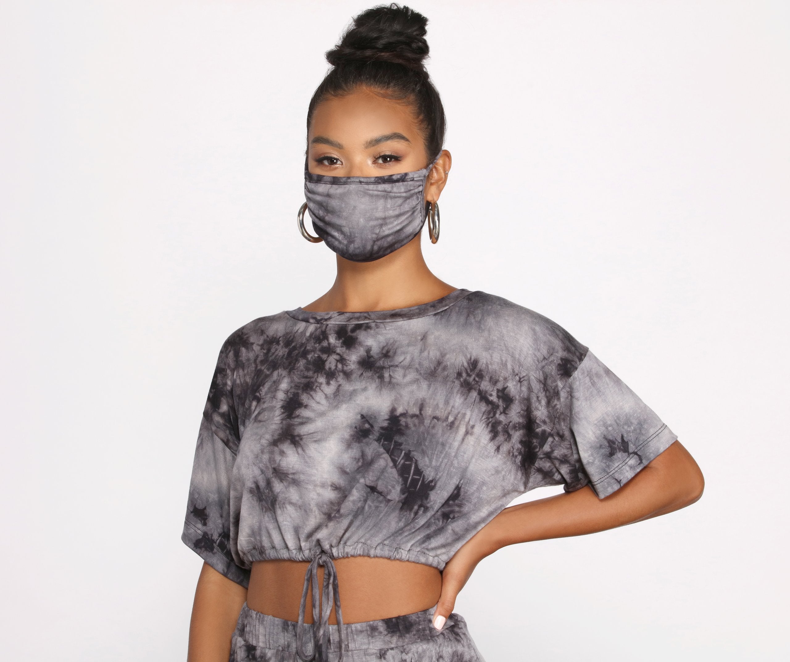 Tie Dye Dolman Sleeve Crop Top - Lady Occasions