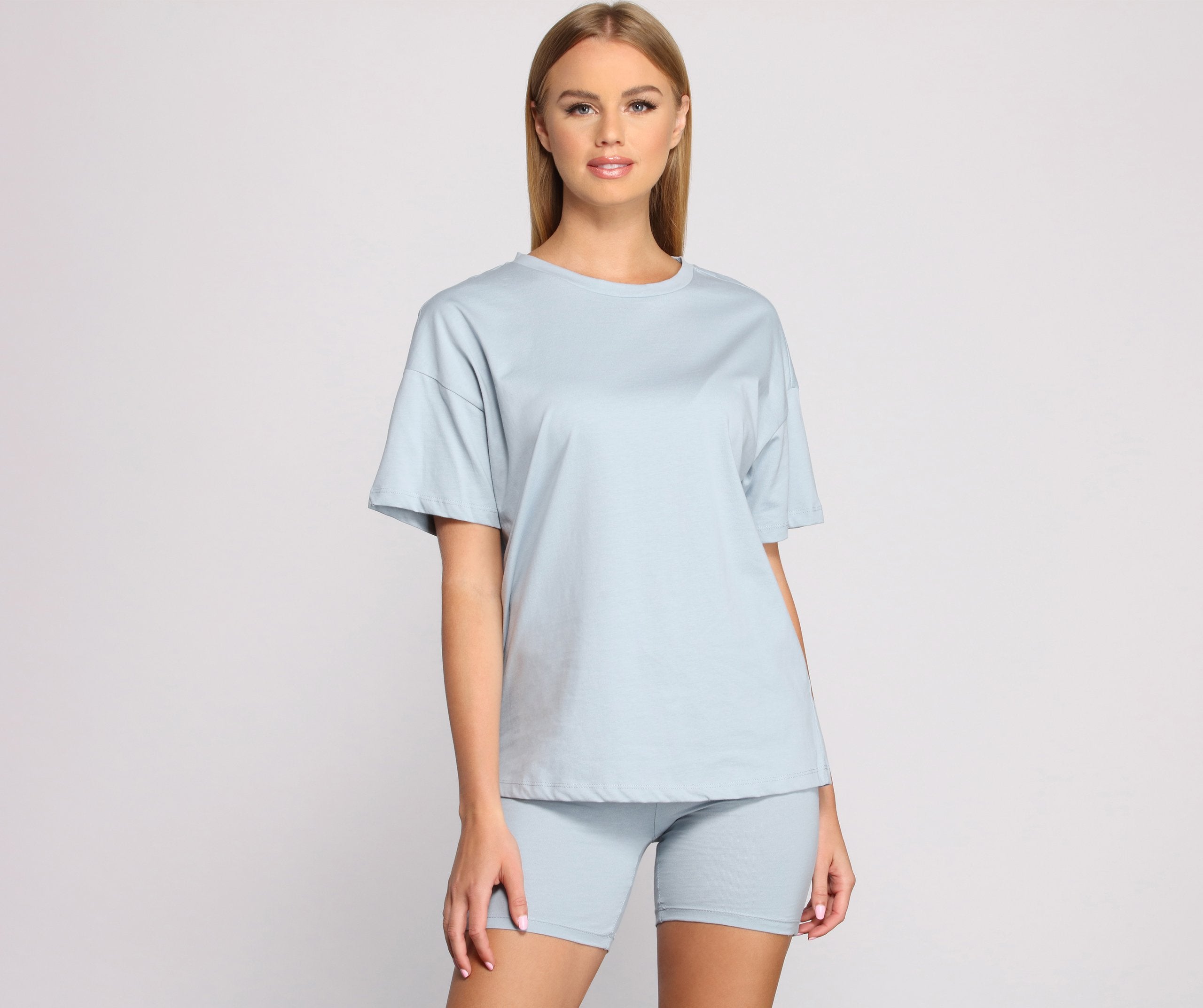 Feeling Basic Crew Neck Tee - Lady Occasions