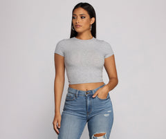 Basic Is Better Crew Neck Crop Top - Lady Occasions