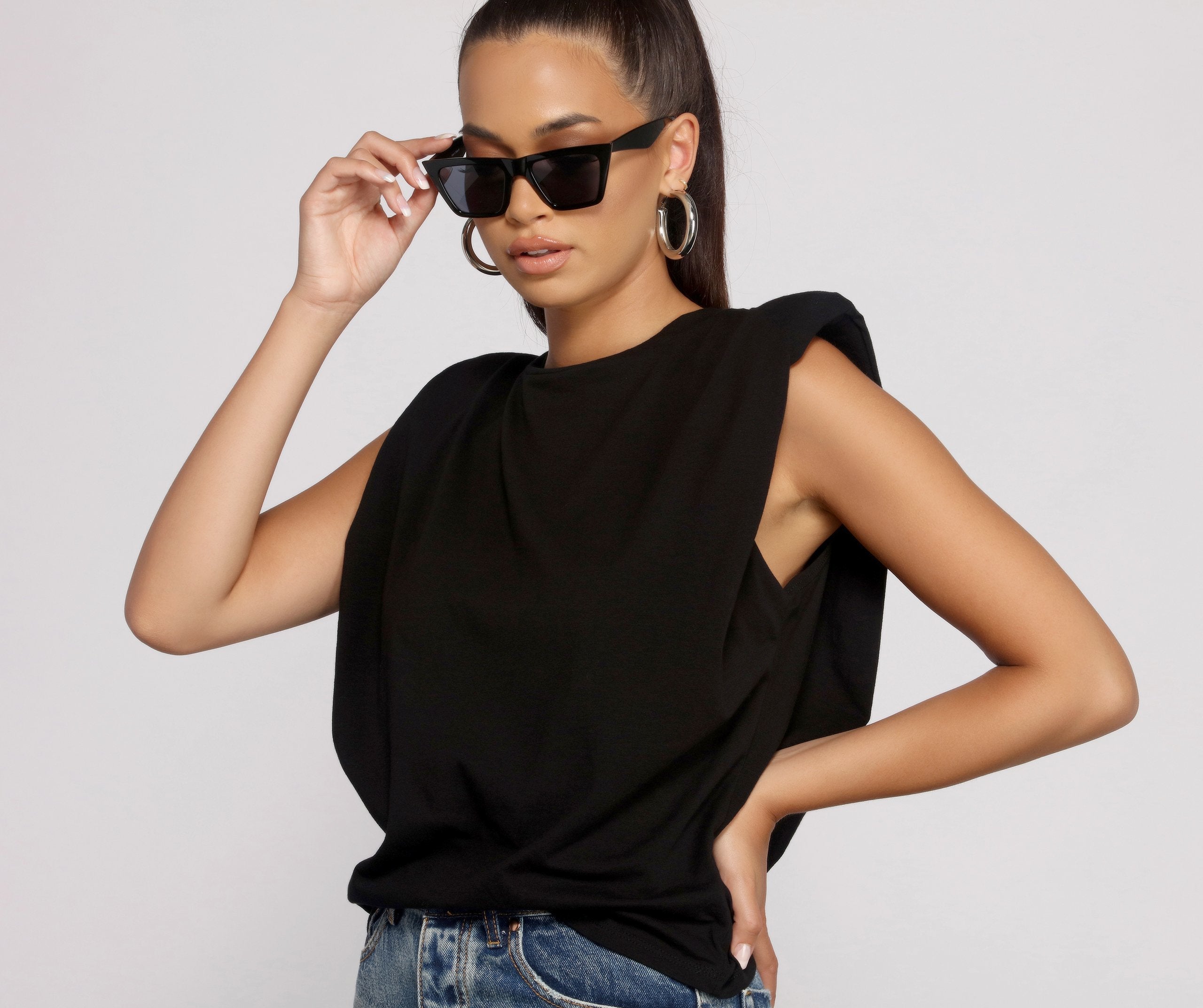 Essential Crew Neck Basic Muscle Tee - Lady Occasions