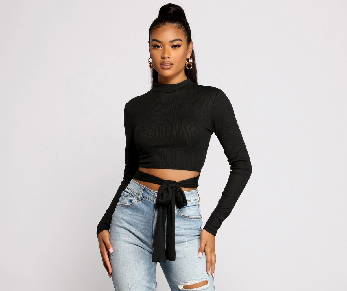 Sleek and Snatched Ribbed Knit Crop Top