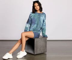 Good Vibes Oversized Long Sleeve Top - Lady Occasions