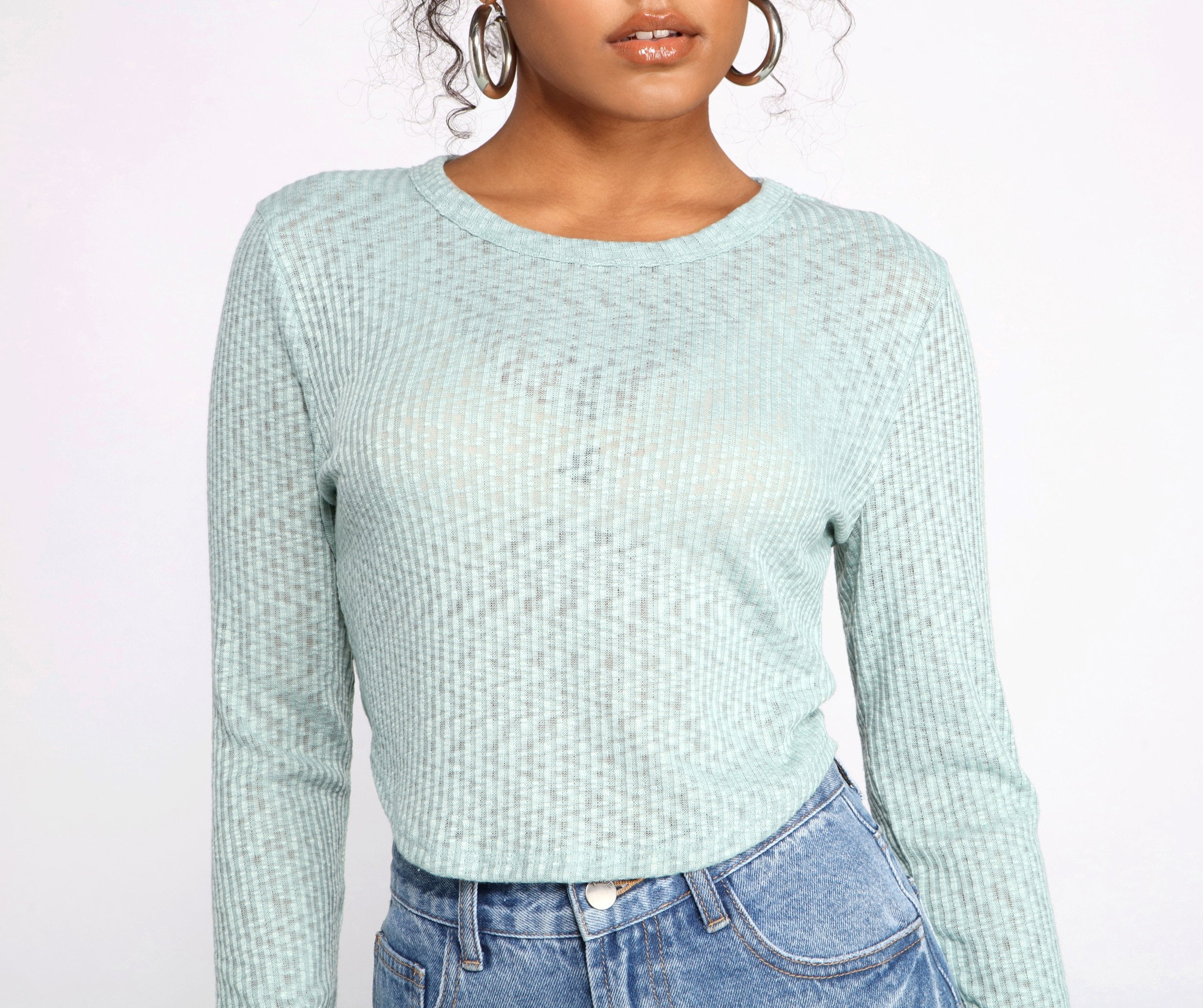 Thinking About You Ribbed Crop Top - Lady Occasions