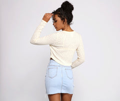 Thinking About You Ribbed Crop Top - Lady Occasions