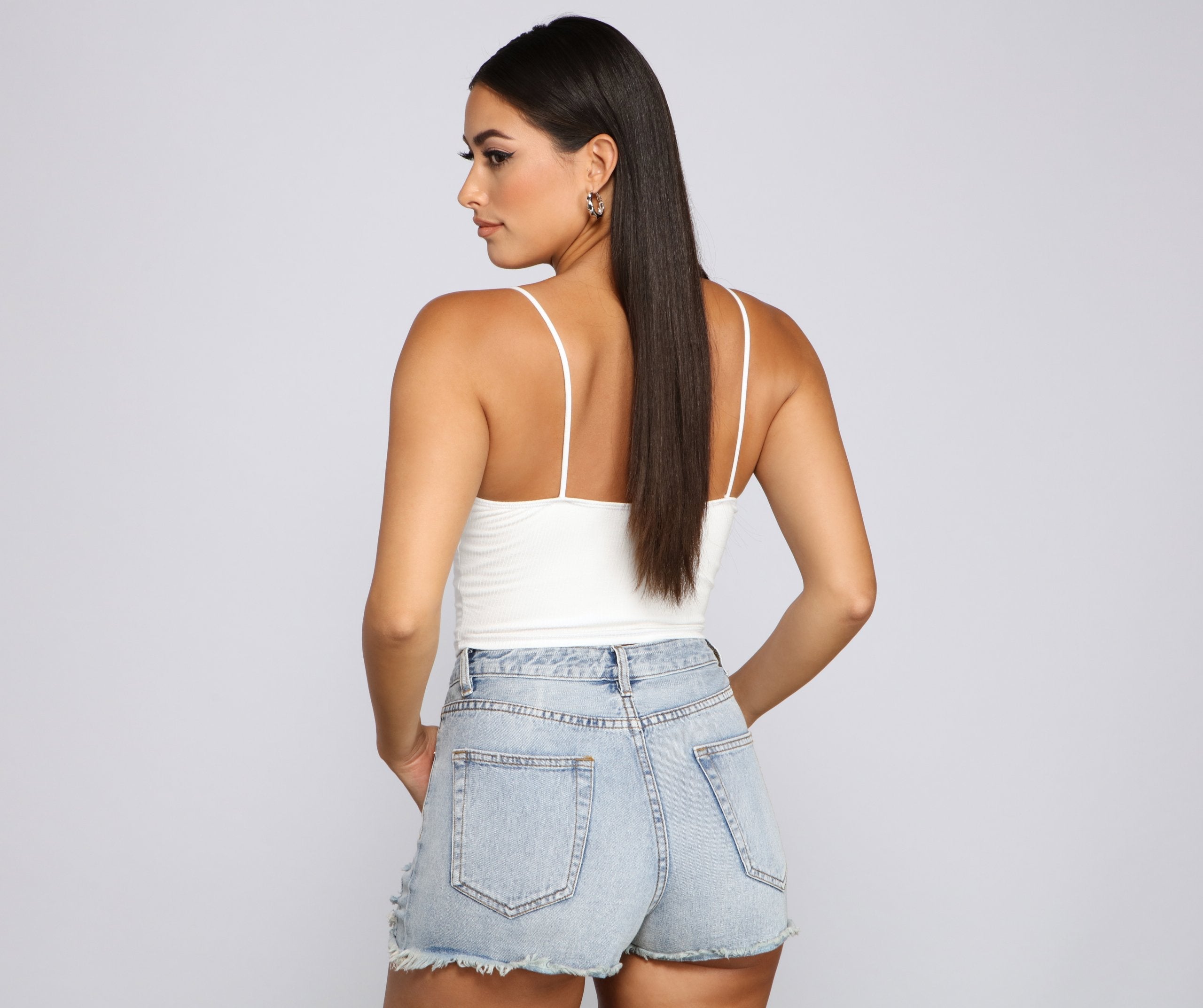 Basic Vibes Halter Crop Top - Lady Occasions