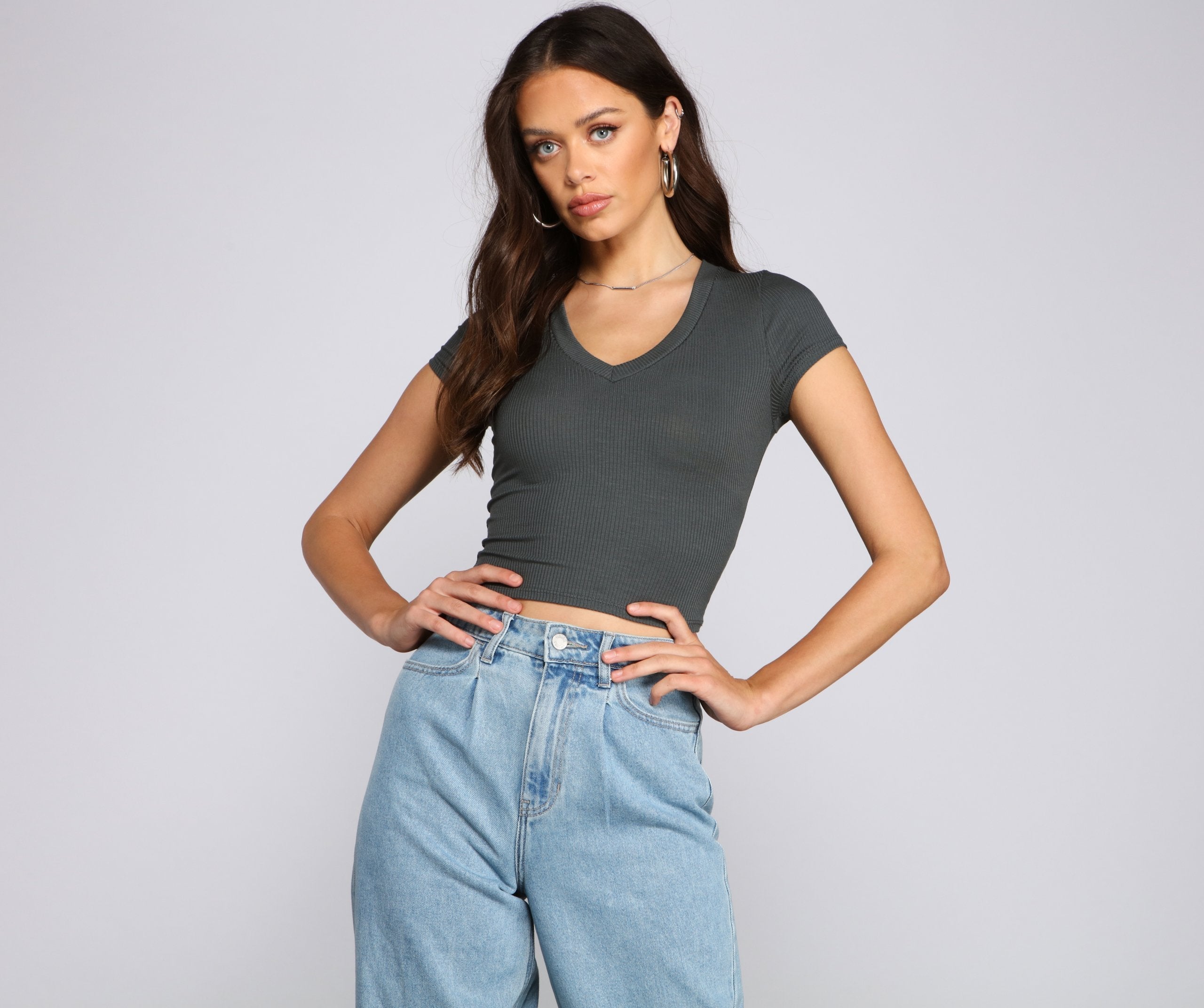 Must-Have Ribbed Knit Crop Top - Lady Occasions