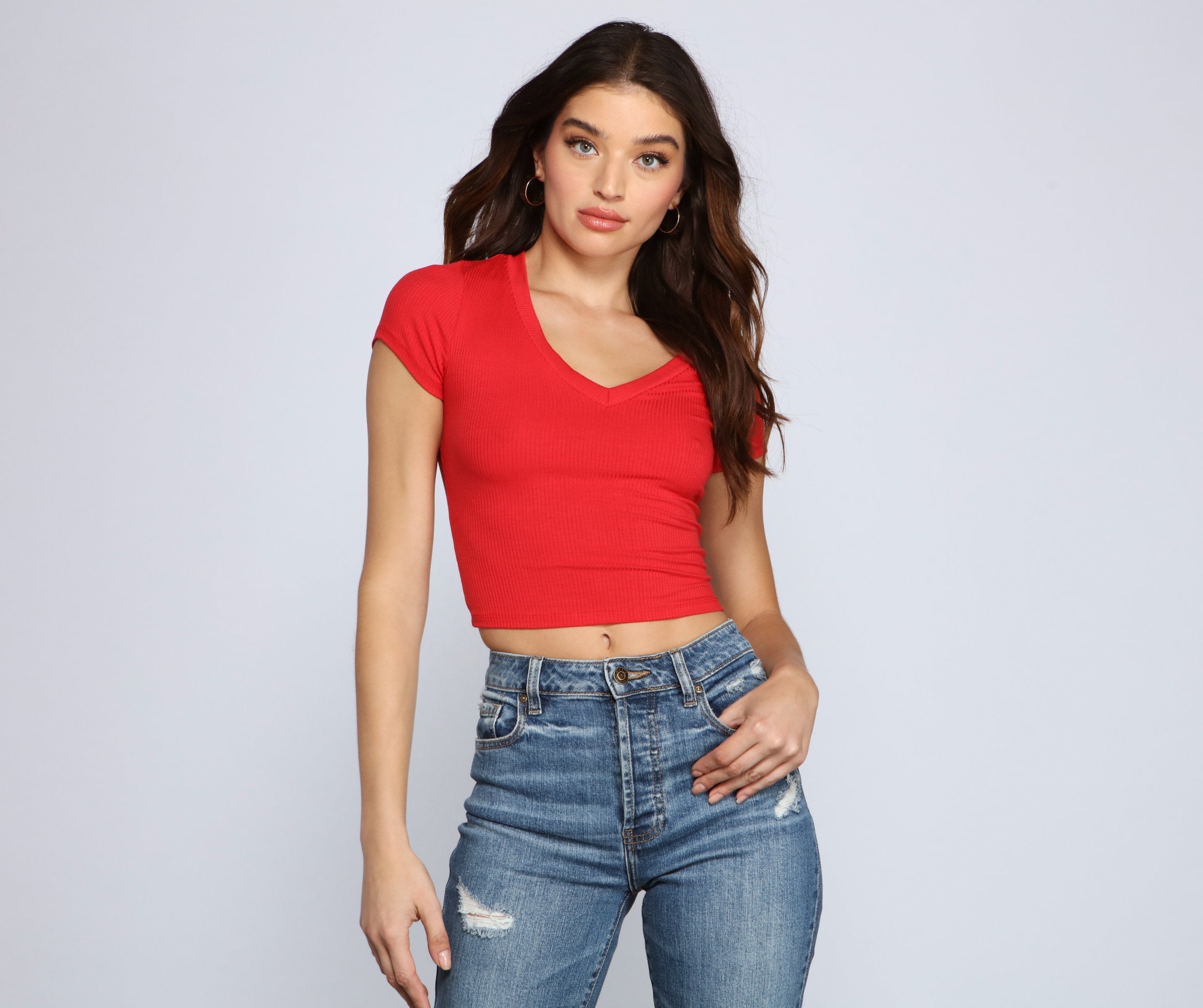 Must-Have Ribbed Knit Crop Top - Lady Occasions