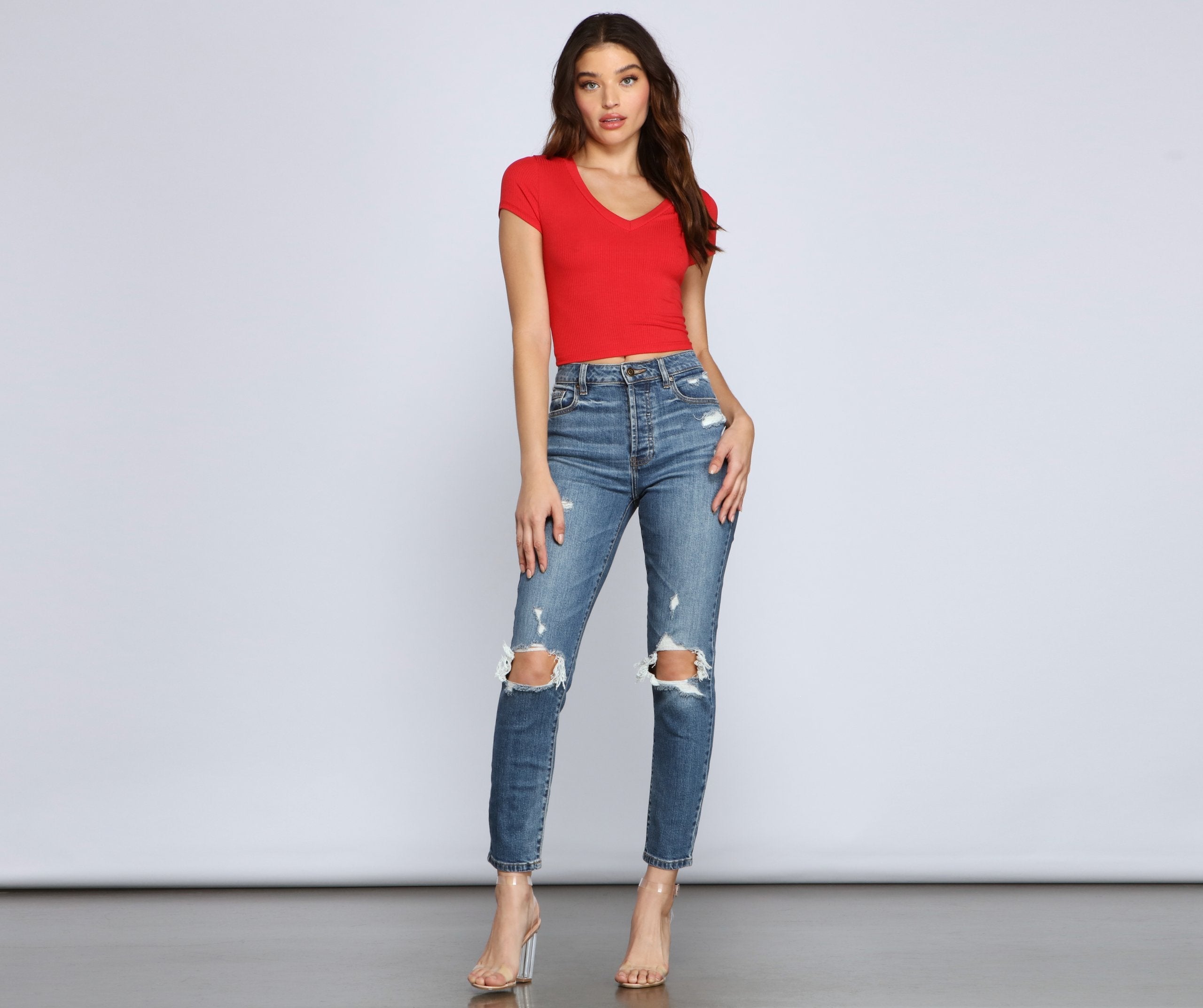 Must-Have Ribbed Knit Crop Top - Lady Occasions