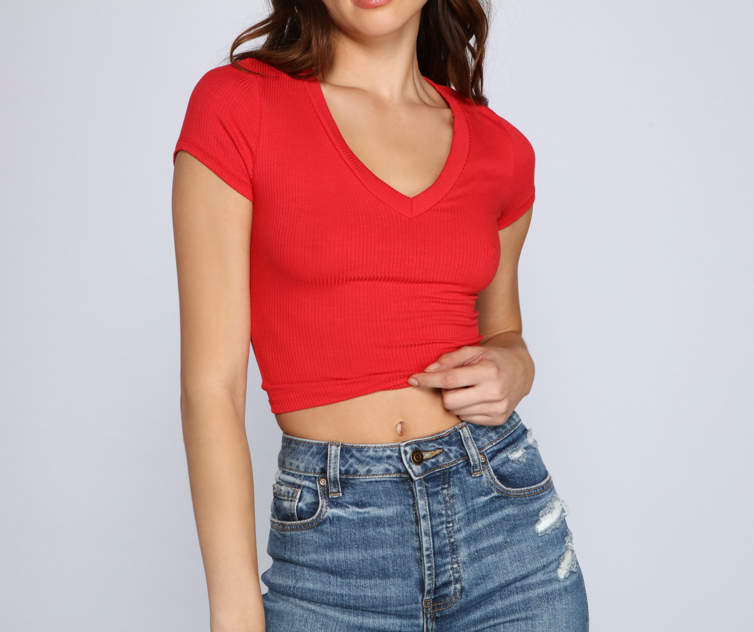 Must-Have Ribbed Knit Crop Top - Lady Occasions