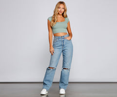 Effortless Style Casual Crop Top - Lady Occasions