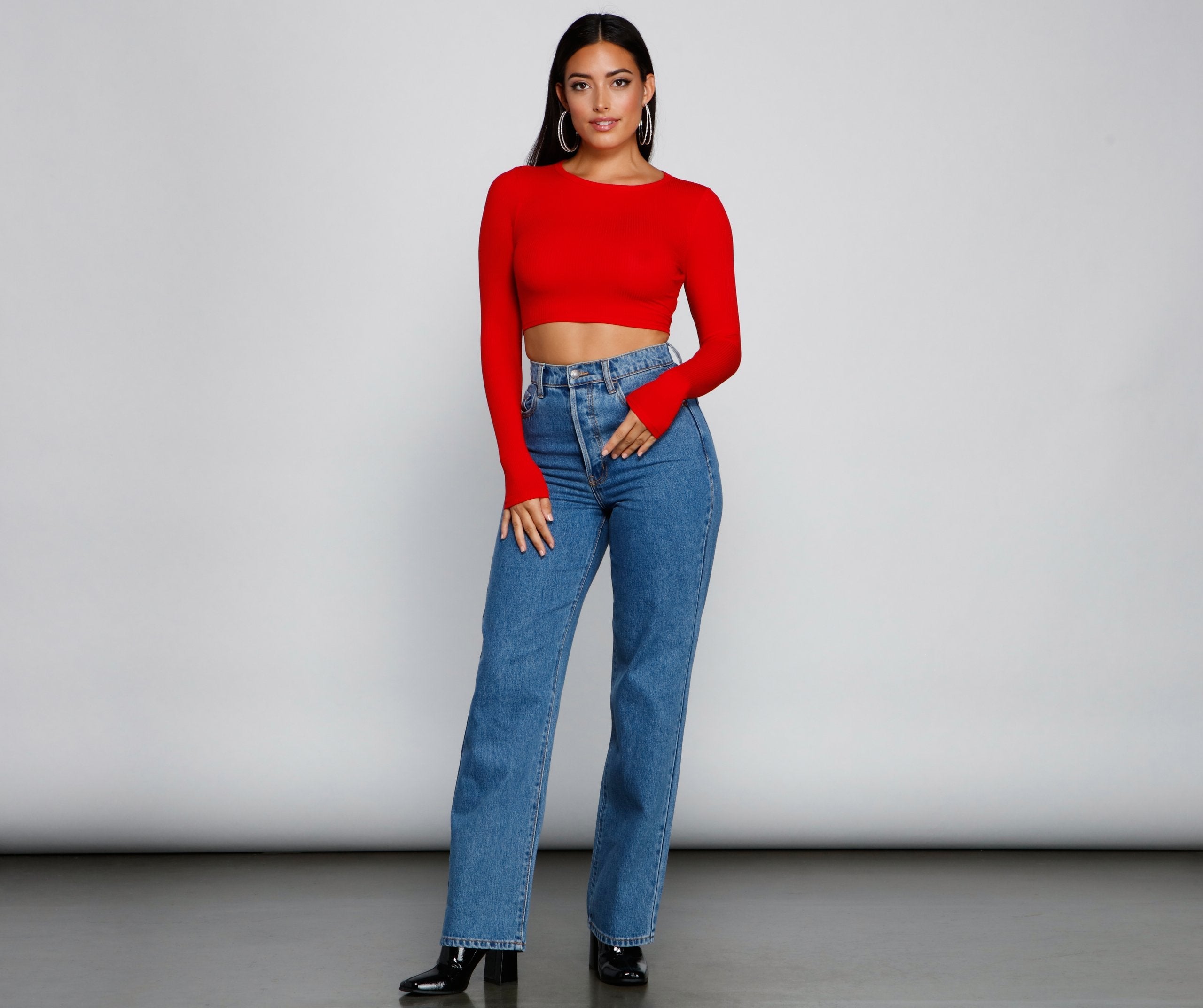 Go With It Ribbed Knit Crop Top - Lady Occasions