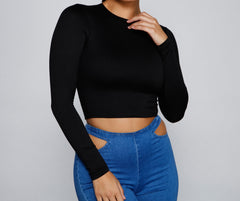 Essential Long Sleeve Crew Top - Lady Occasions