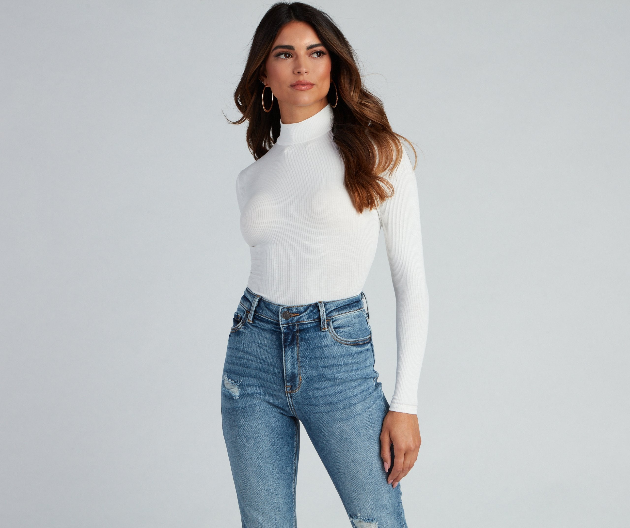 Wardrobe Essential Mock Neck Top - Lady Occasions