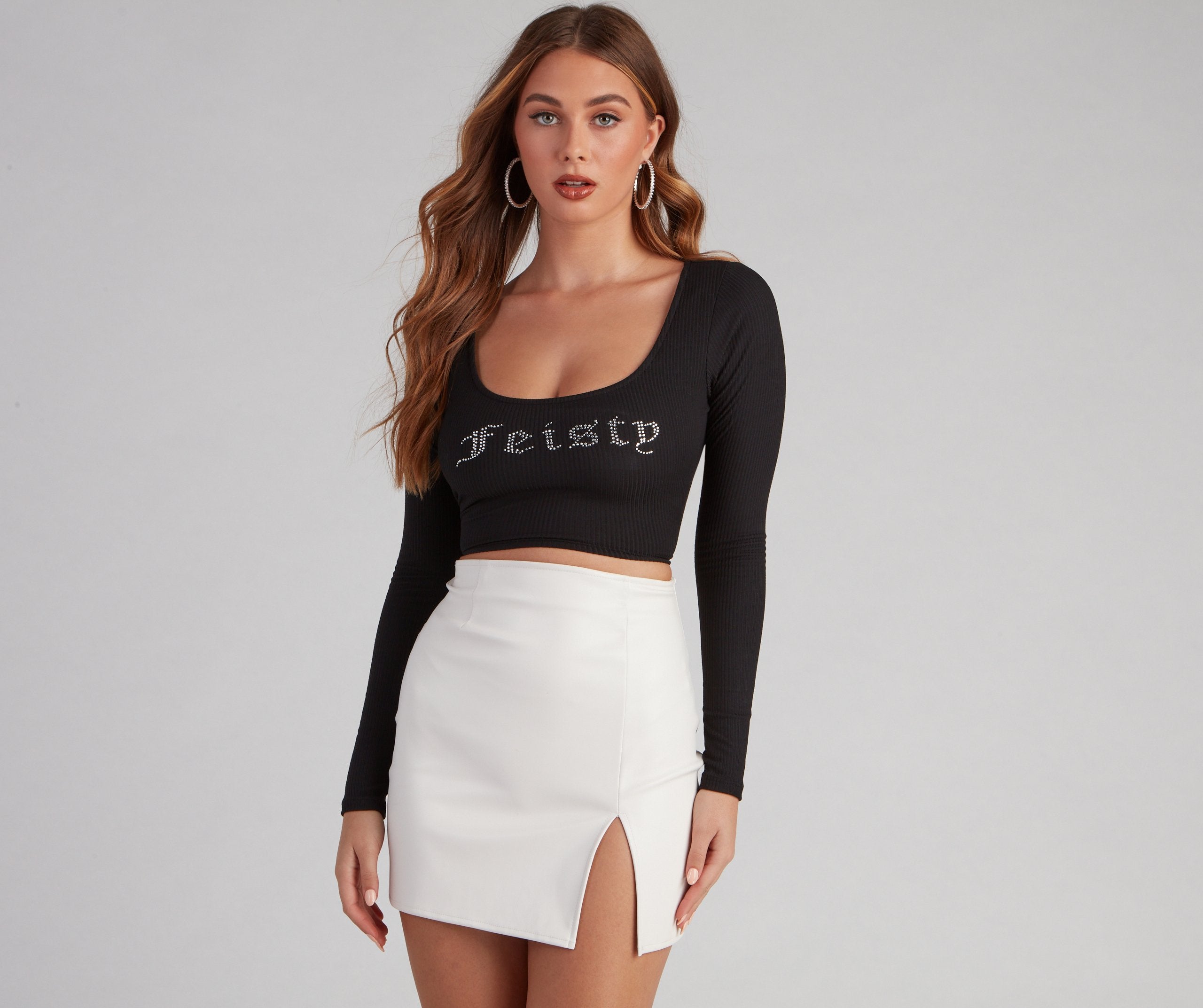 Feisty Chic Strappy Back Crop Top - Lady Occasions