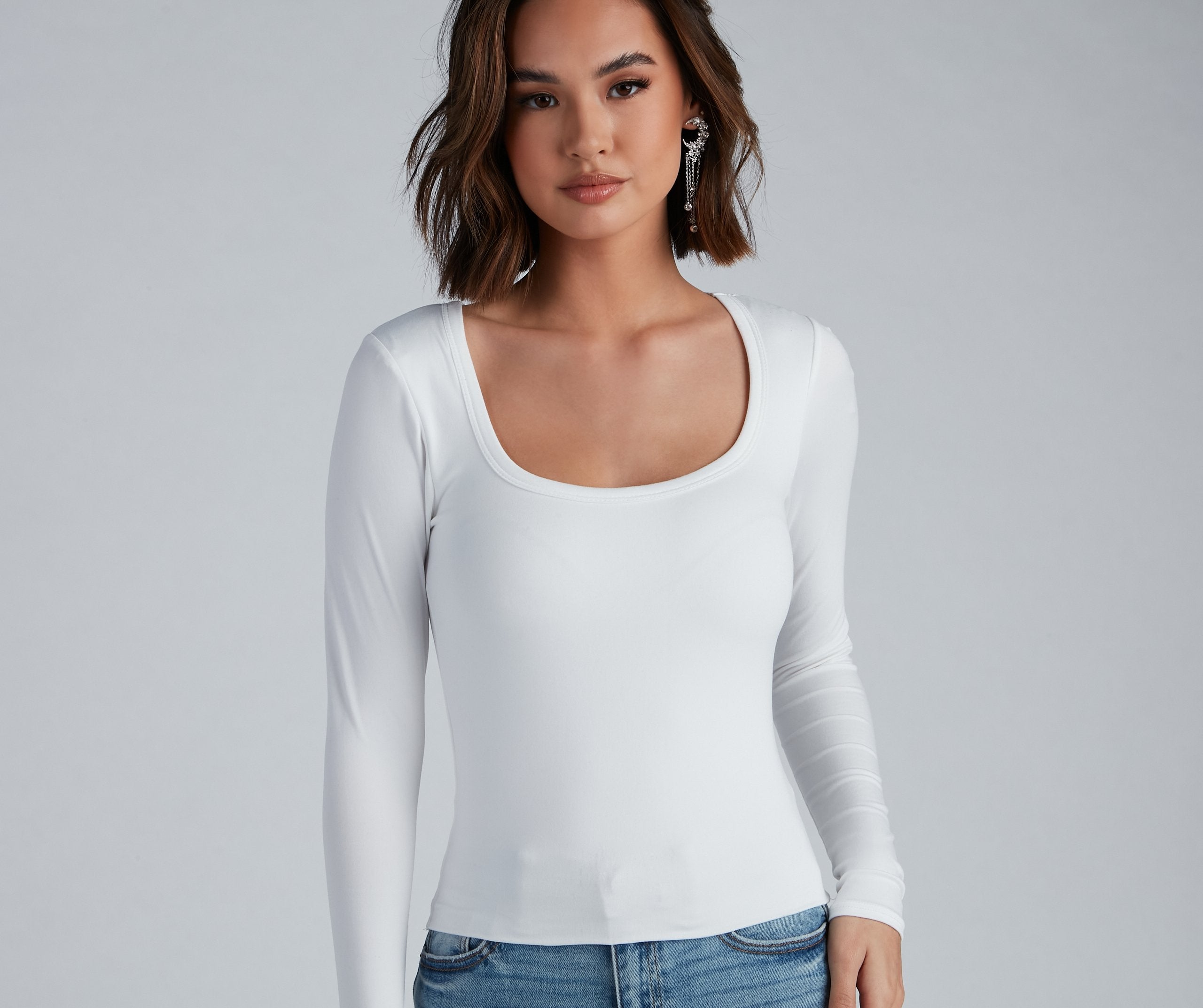 Basic Essential Long Sleeve Top - Lady Occasions