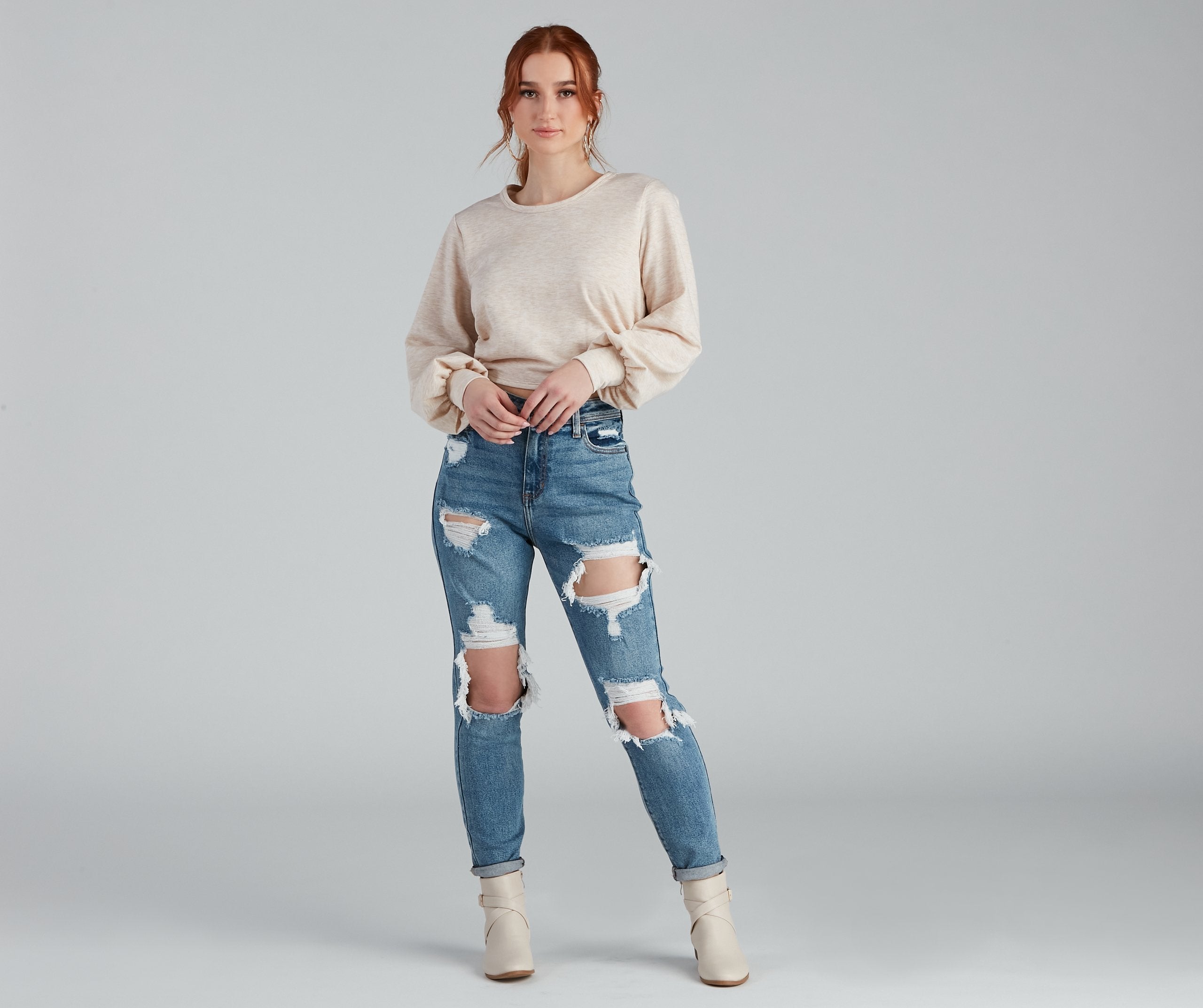 Casual-Chic Fleece Crop Top - Lady Occasions